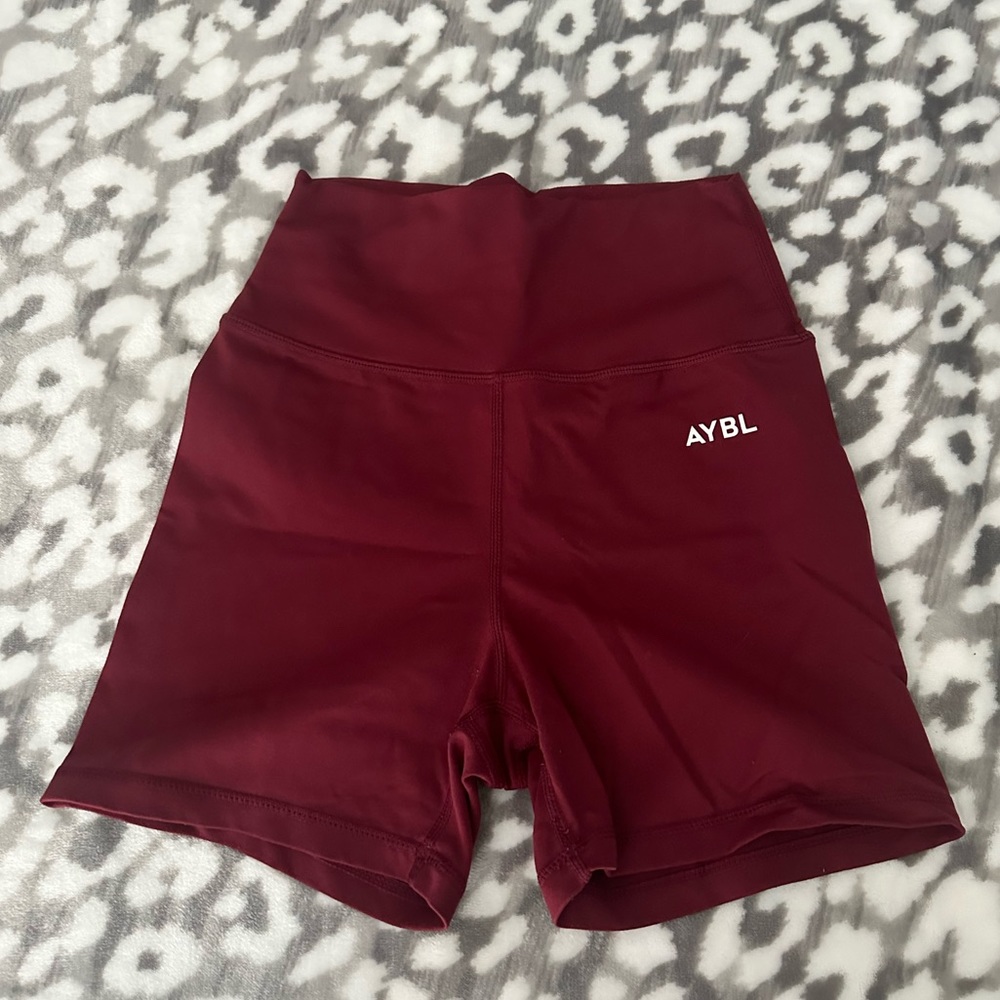 RED AYBL WORKOUT SHORTS